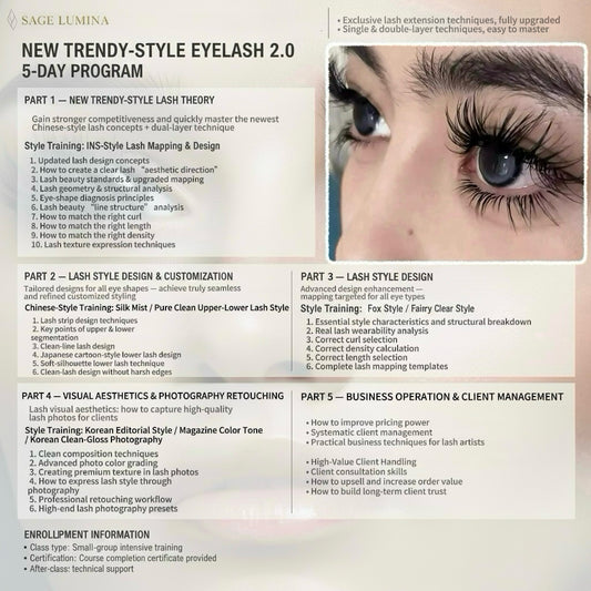 SAGE LUMINA — NEW TRENDY-STYLE EYELASH 2.0 — 5-DAY PROFESSIONAL PROGRAM